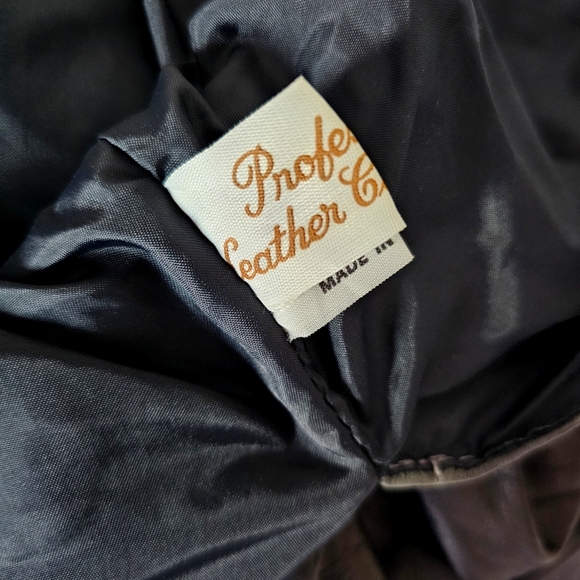 Vintage Oleg Cassini Genuine Leather Black Blazer Jacket - Picture 10 of 16